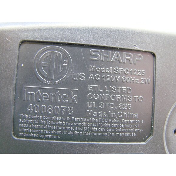 Sharp Alarm Clock Jumbo Display With Night Light Model No. SPC1225 Cord Electric - Picture 9 of 12